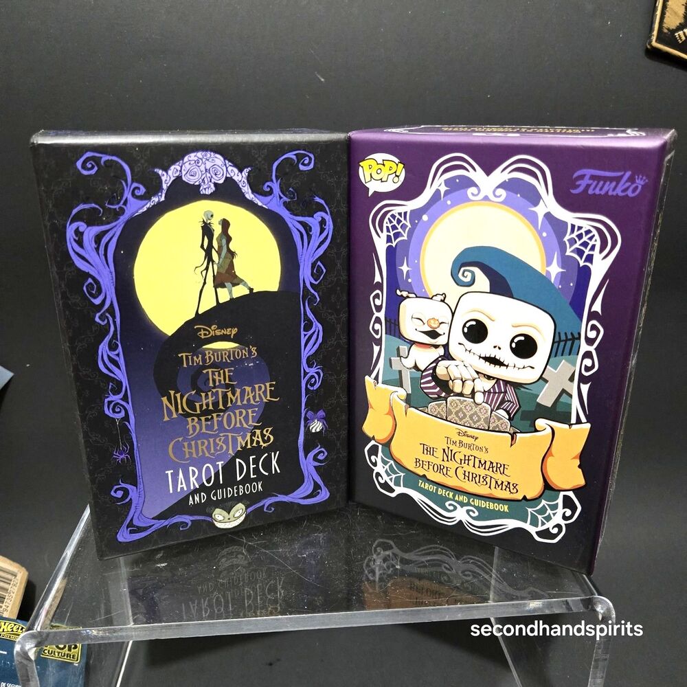 Nightmare Before Christmas Tarot Card Decks Lot of 2 Standard & Funko Pop Ed.